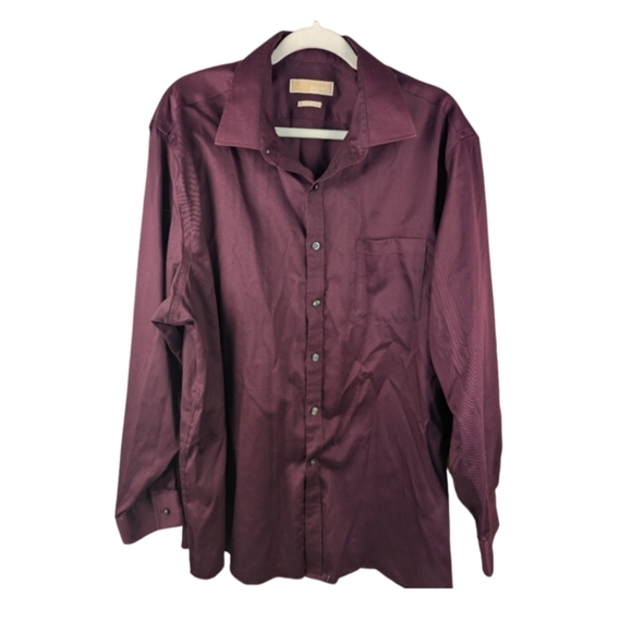 Michael Kors no iron size 18 dress shirt in plum - Picture 1 of 5